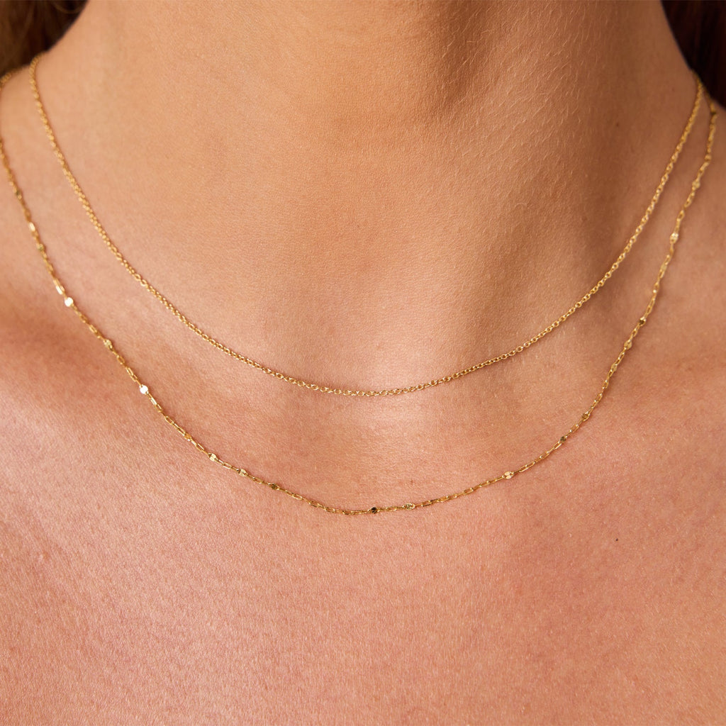 14K Gold Cable Chain Necklace