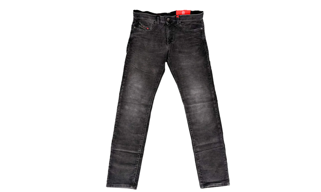 D-STRUKT Slim fit Corduroy Denim Jeans "BLACK" A03558 069XQ 900
