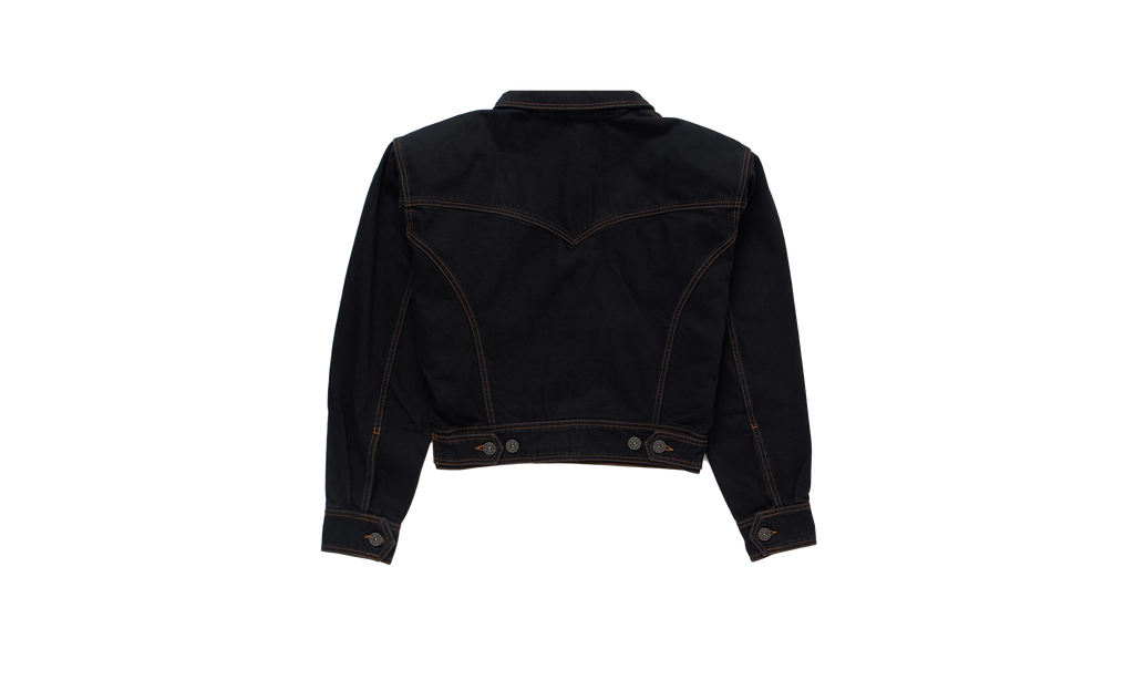 Cropped Denim Jacket "Black" VAQ10J005