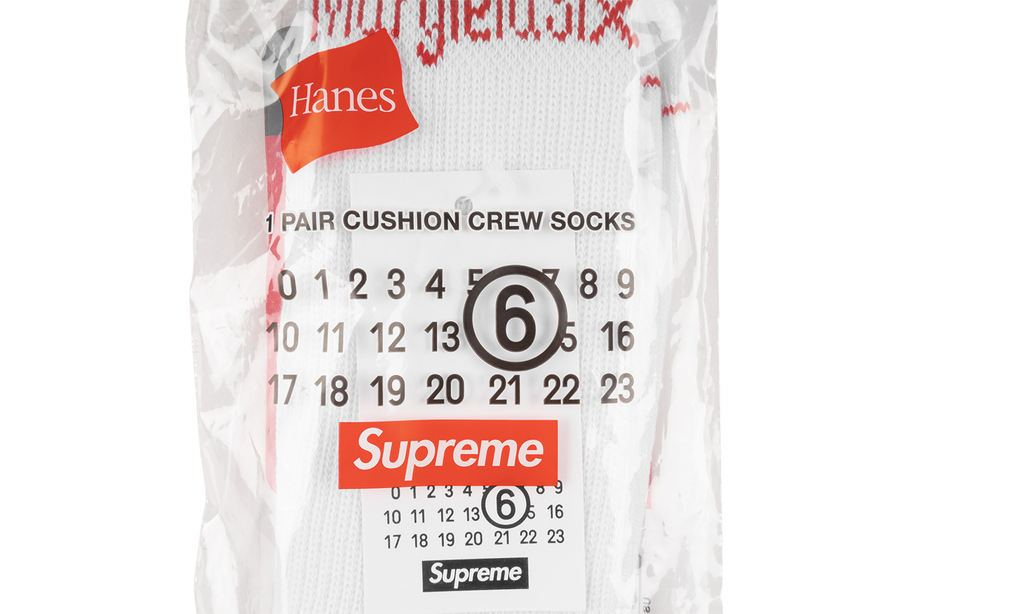 MM6 Maison Margiela Hanes Crew Socks (1 Pack) "SS 24" SU501