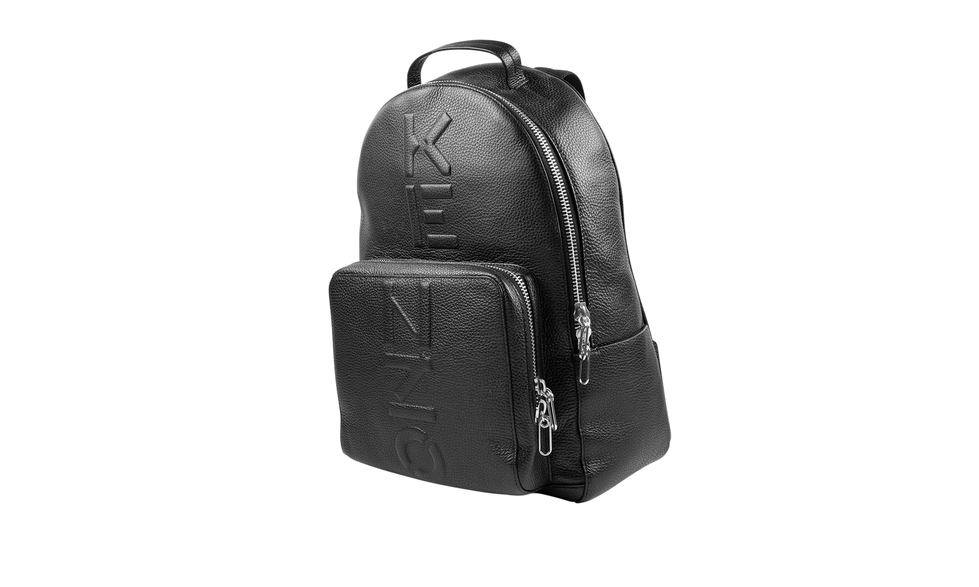 Leather Logo Backpack "Black"