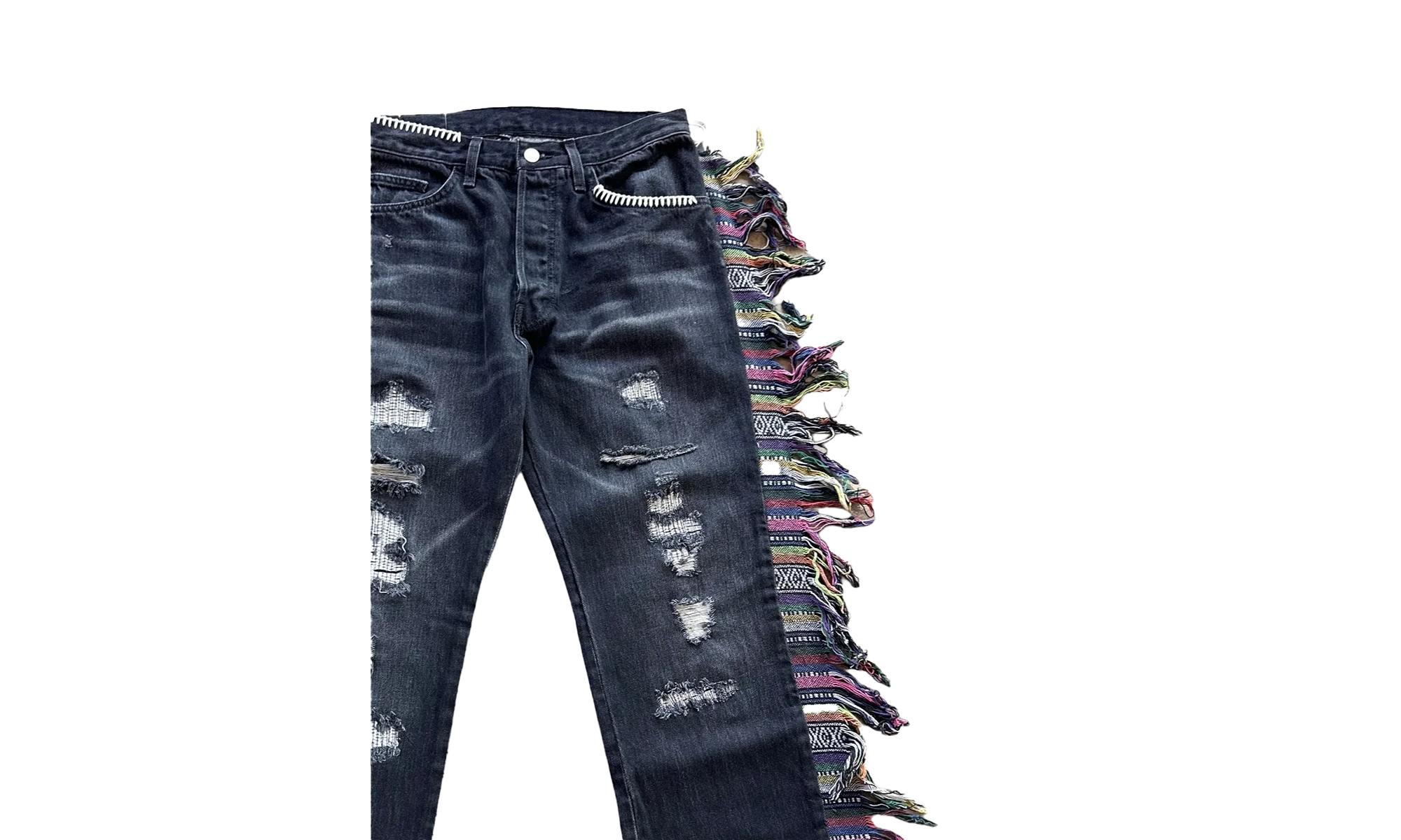 Mickey Fringe Jeans "Black" ALMASS24MDPA02C