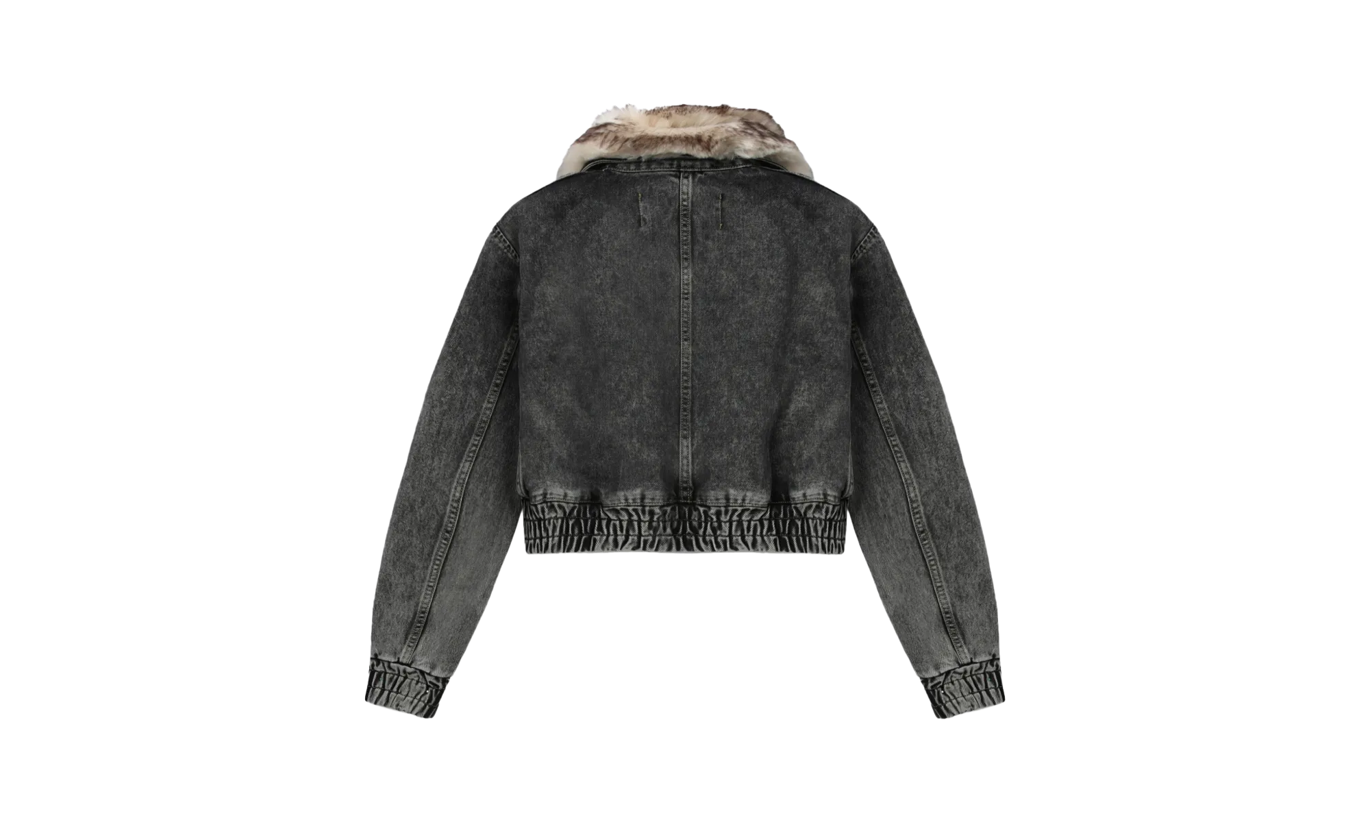 Denim Bomber Jacket Woven "Black" VAQ08J003