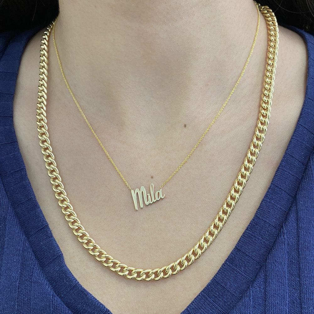 14K Grand Cuban Curb Link Necklace