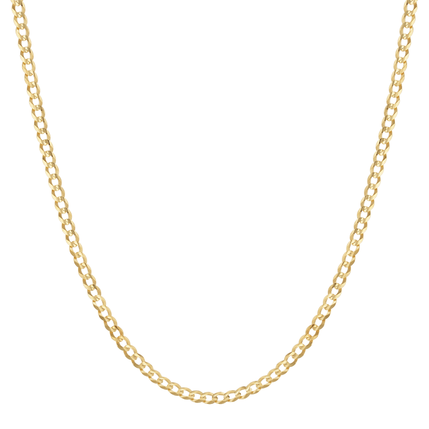 14K Diamond Cut Cuban Link Chain Necklace
