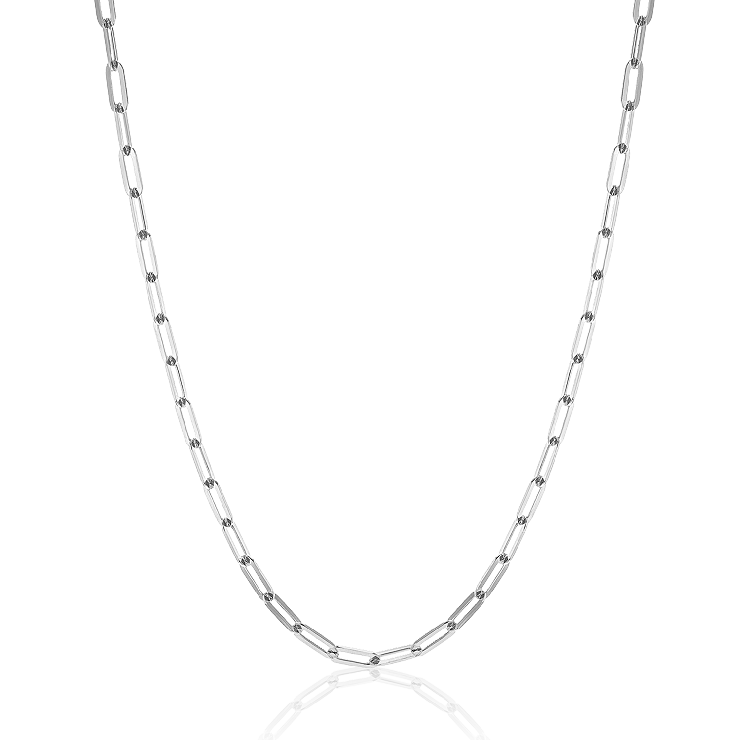 14K Diamond Cut Oval Link Chain Necklace