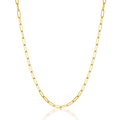 14K Diamond Cut Oval Link Chain Necklace
