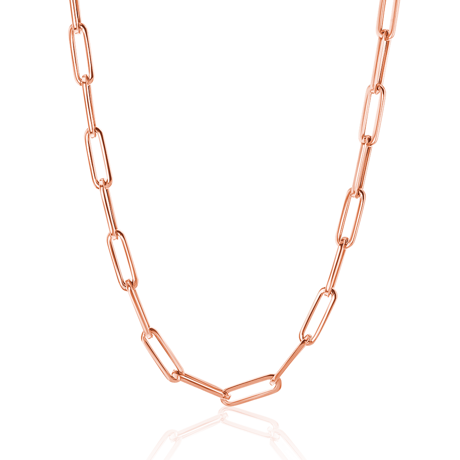 14K Large Paper Clip Chain Necklace