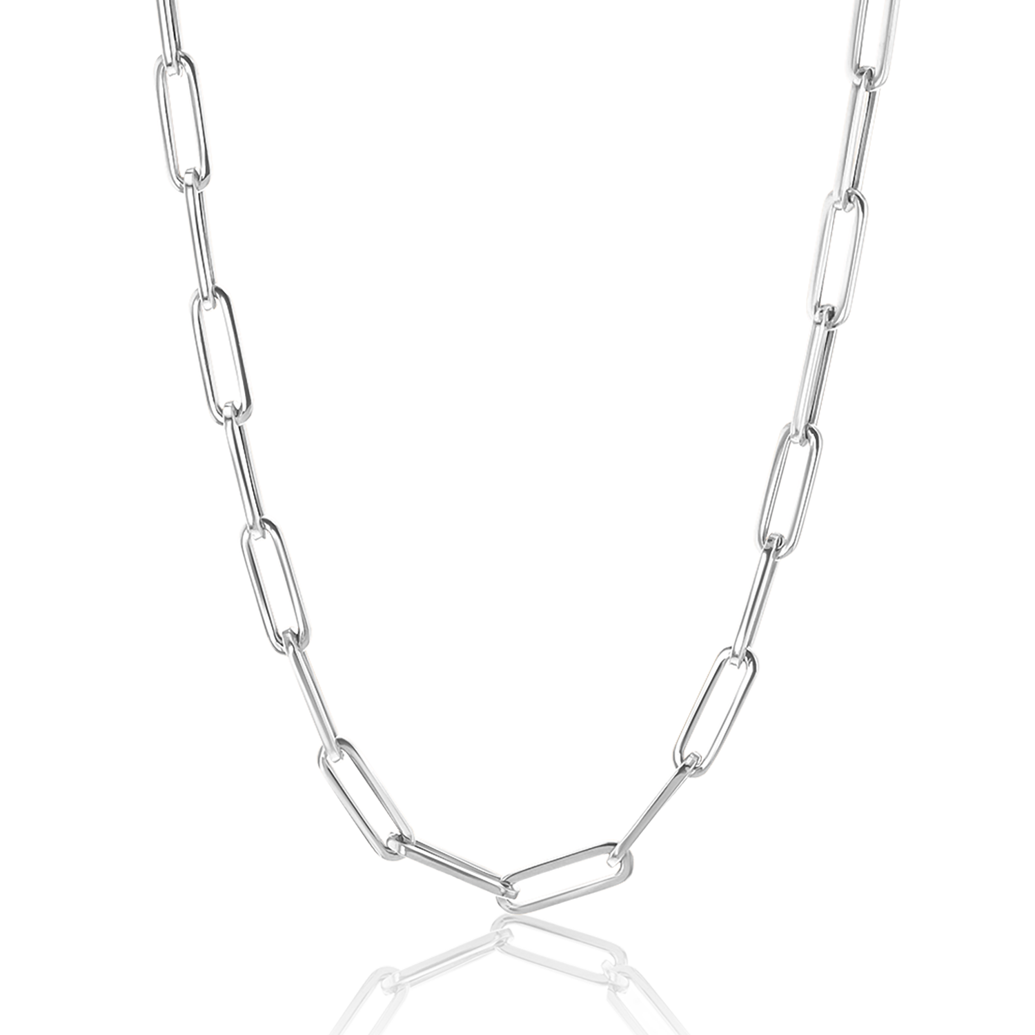 14K Large Paper Clip Chain Necklace