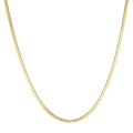 14K Gold Thin Herringbone Necklace 3mm