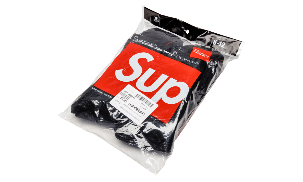 Hanes Socks (4) "Black" SU2010