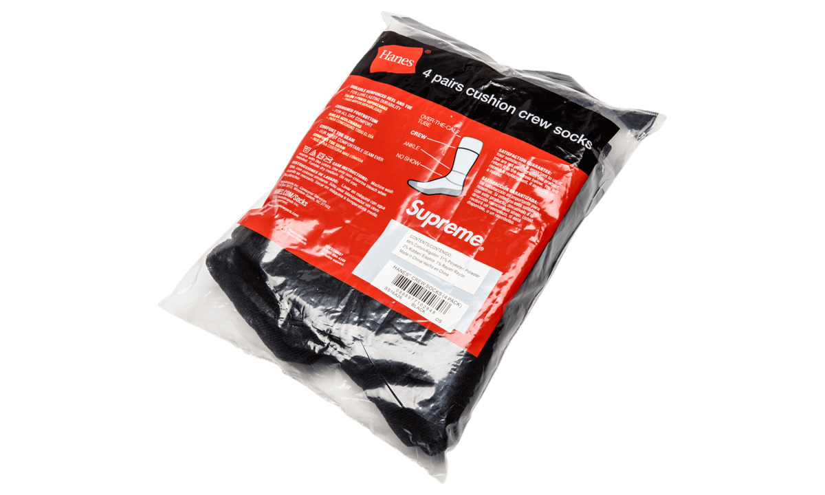 Hanes Socks (4) "Black" SU2010