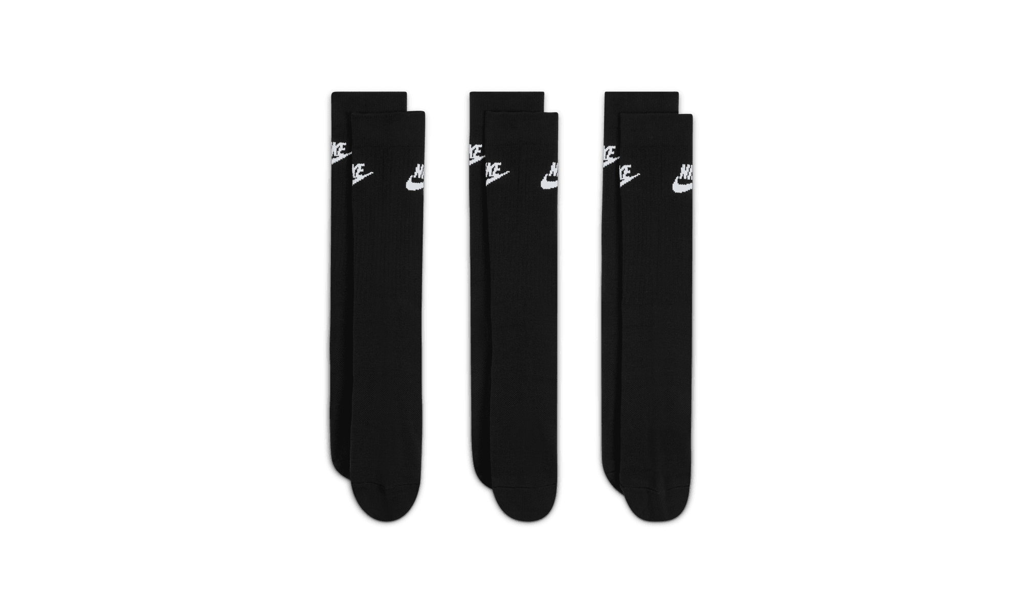 NSW Everyday Essential Crew Socks (3 Pairs) "BLACK" DX5025 010