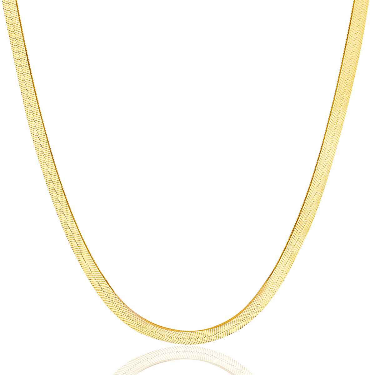 14K Gold Grand Herringbone Necklace 5mm