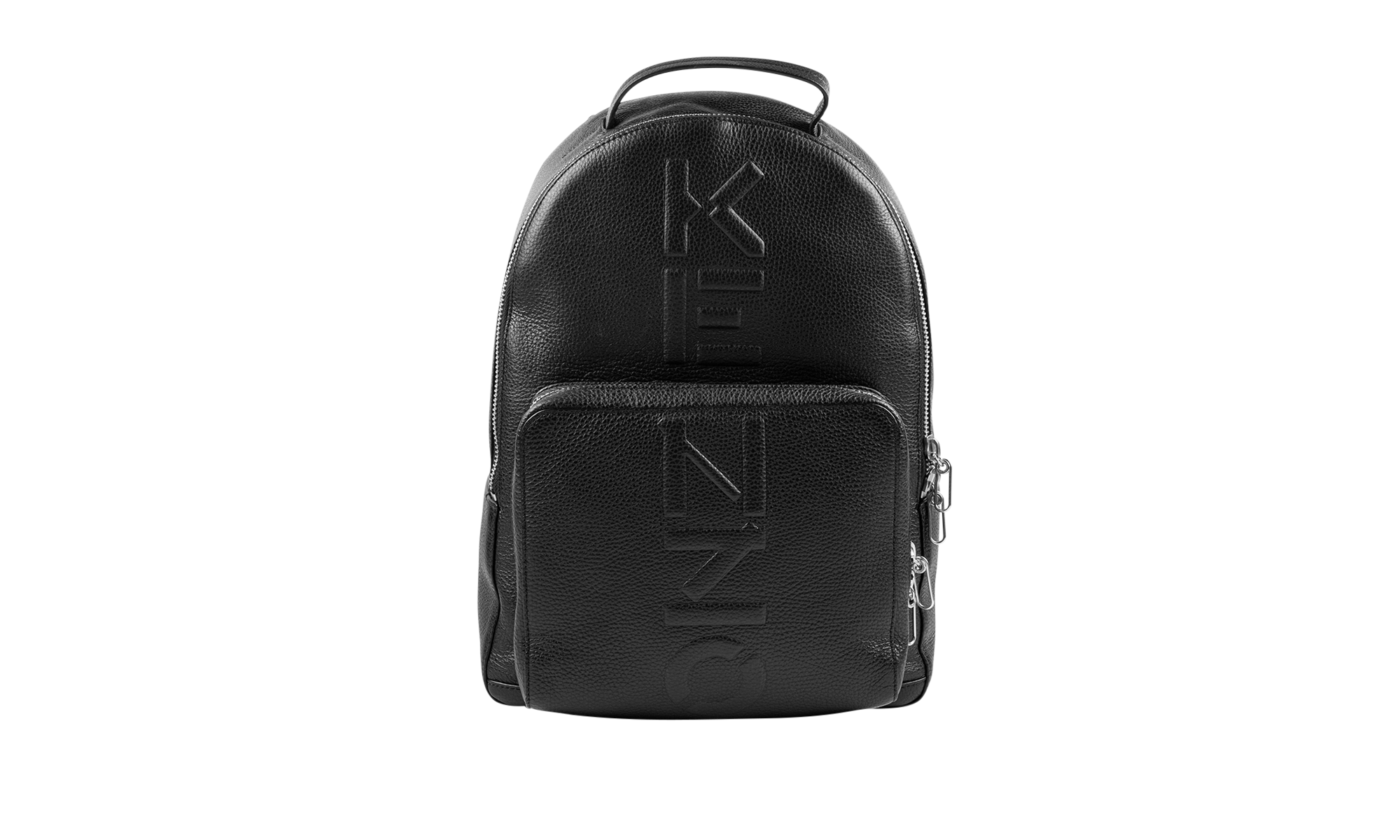 Leather Logo Backpack "Black"