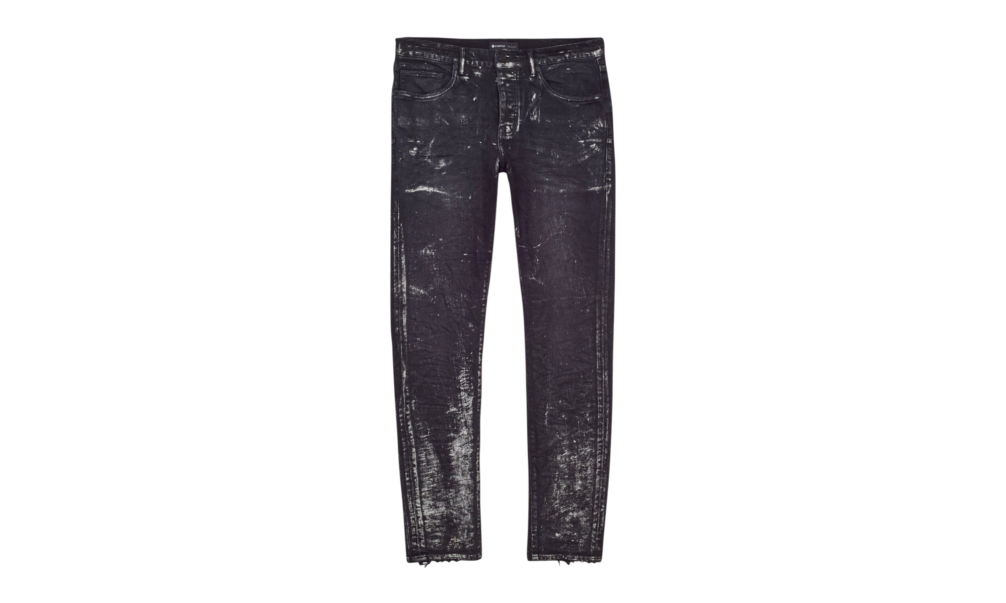 Wash Silver Oil Coated Skinny Jeans "Black" P001 BWSC222