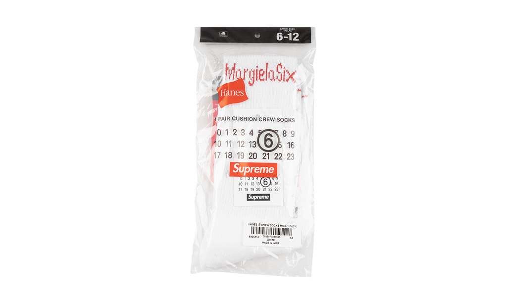 MM6 Maison Margiela Hanes Crew Socks (1 Pack) "SS 24" SU501
