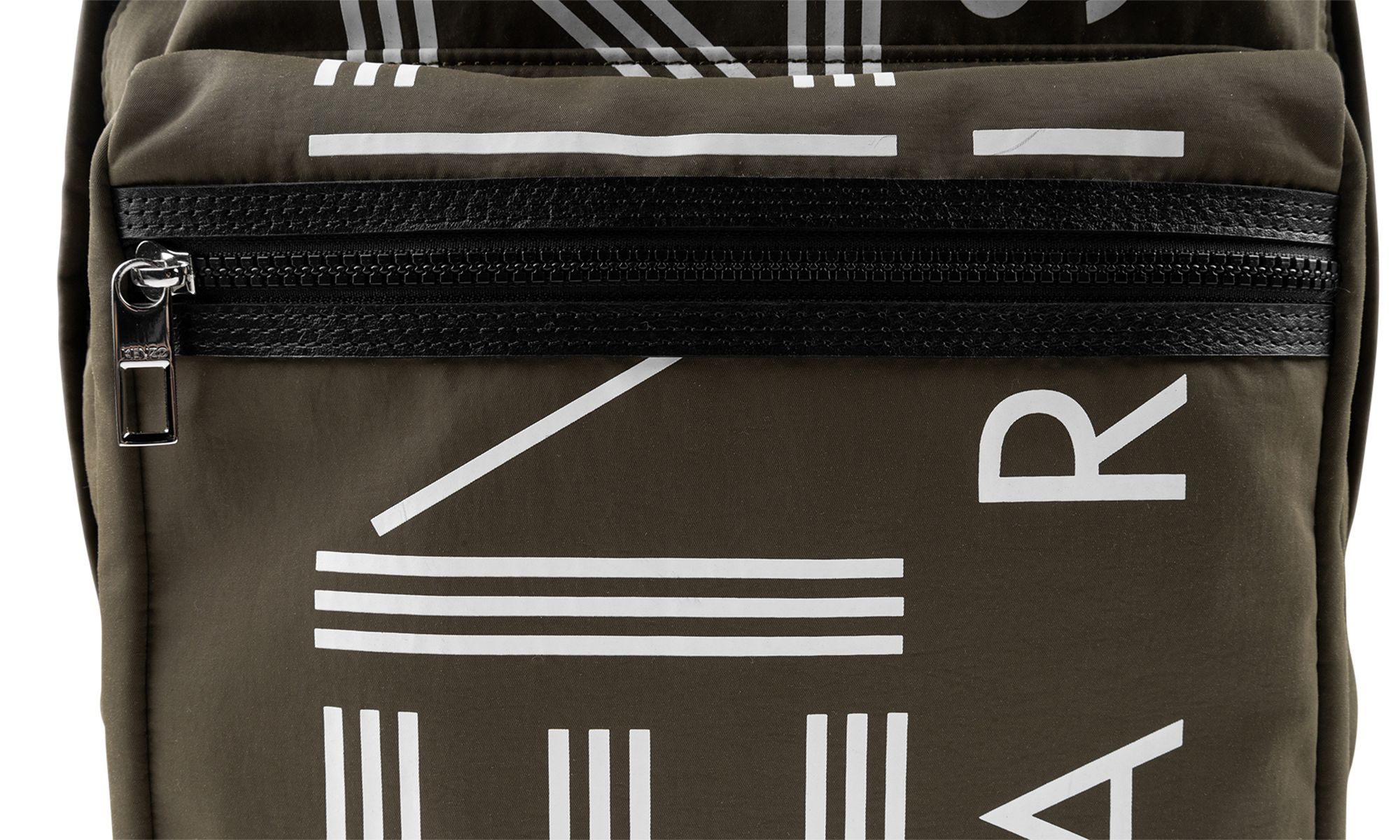 Kenzo Logo Print Mini Backpack "Olive/White"