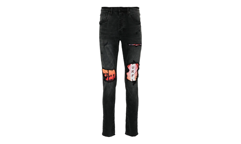 Purple X Blue Sky Skinny Jeans "Black" P001 PBCS824