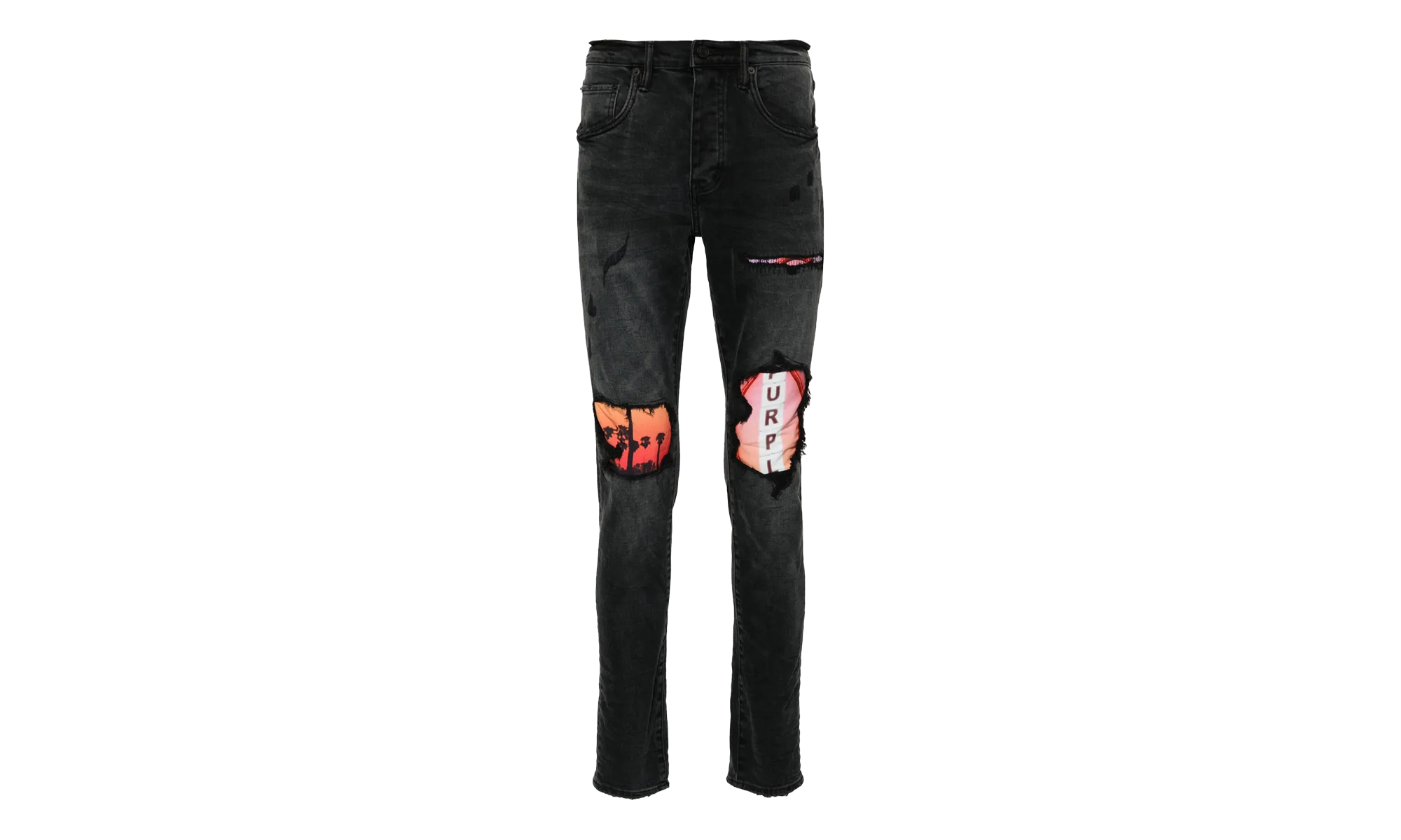 Purple X Blue Sky Skinny Jeans "Black" P001 PBCS824