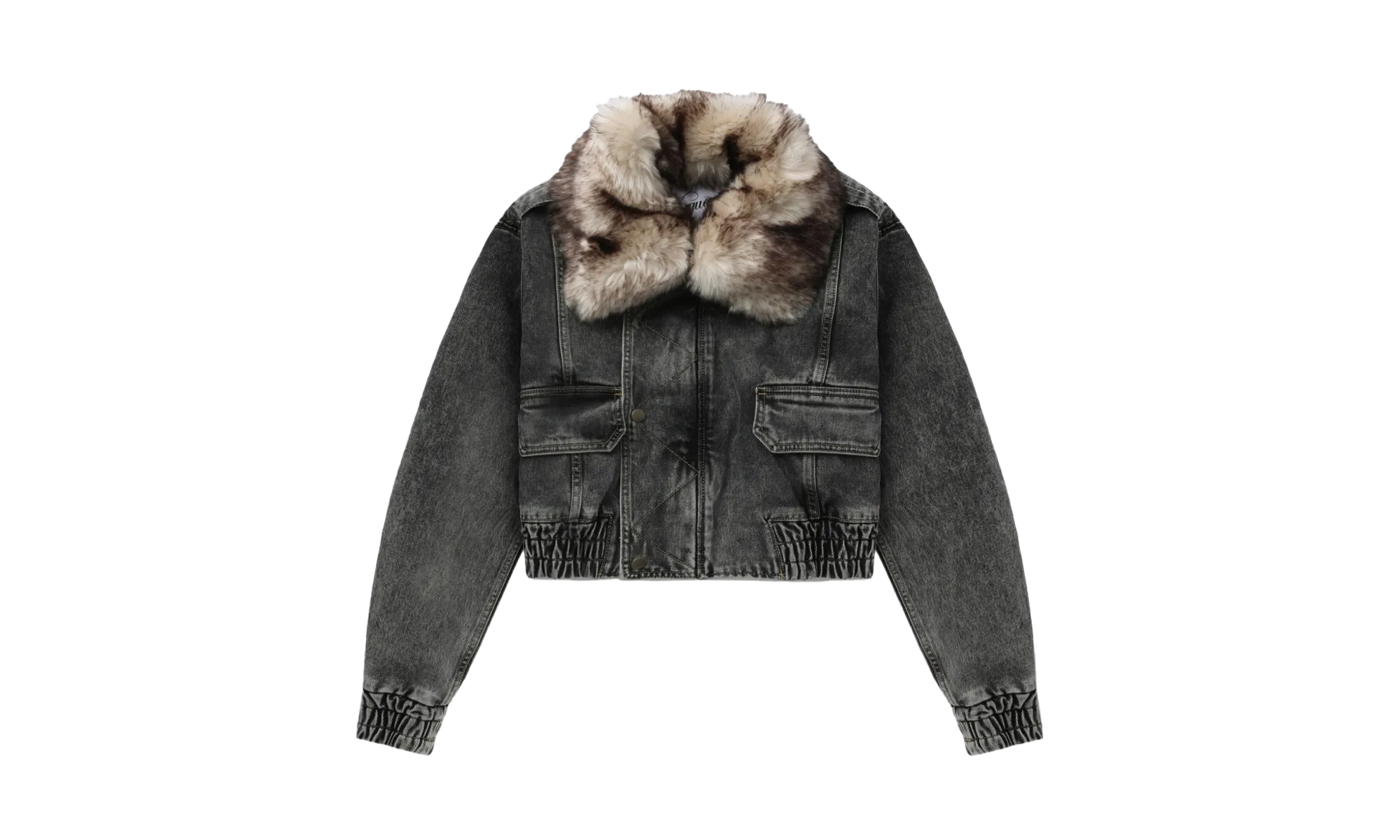 Denim Bomber Jacket Woven "Black" VAQ08J003