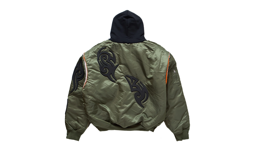 Tribal Reworked Bomber Jacket "Green" UH76BO890GG