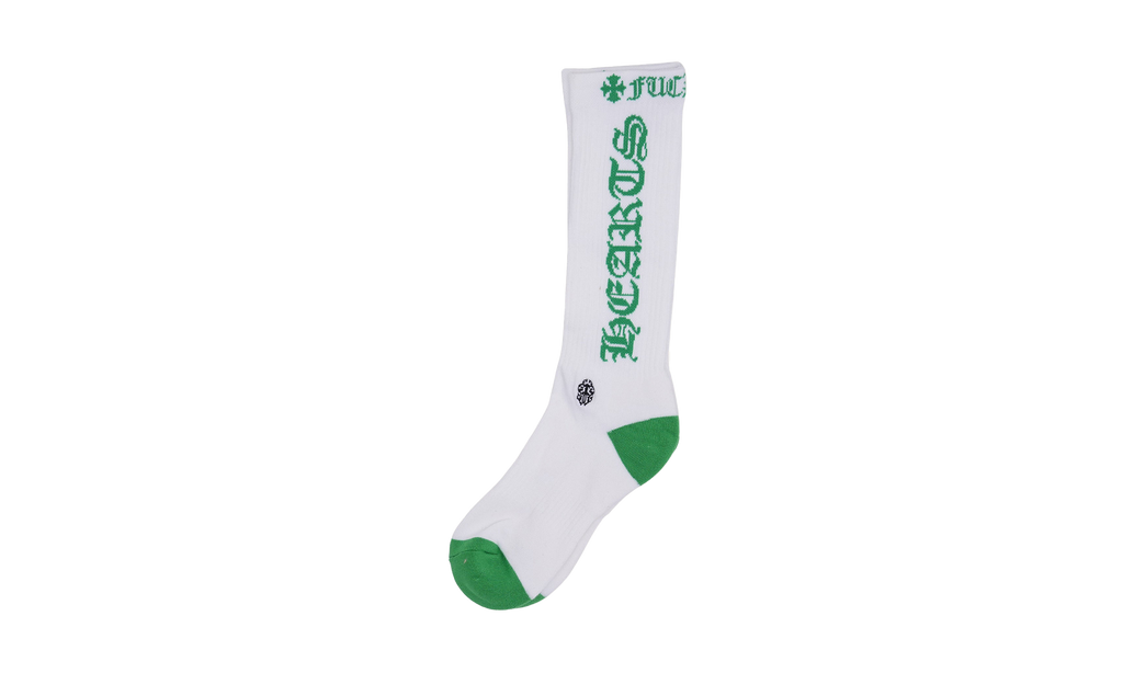 Fuck You Logo Socks (1 Set) "White / Green" CHRM0599