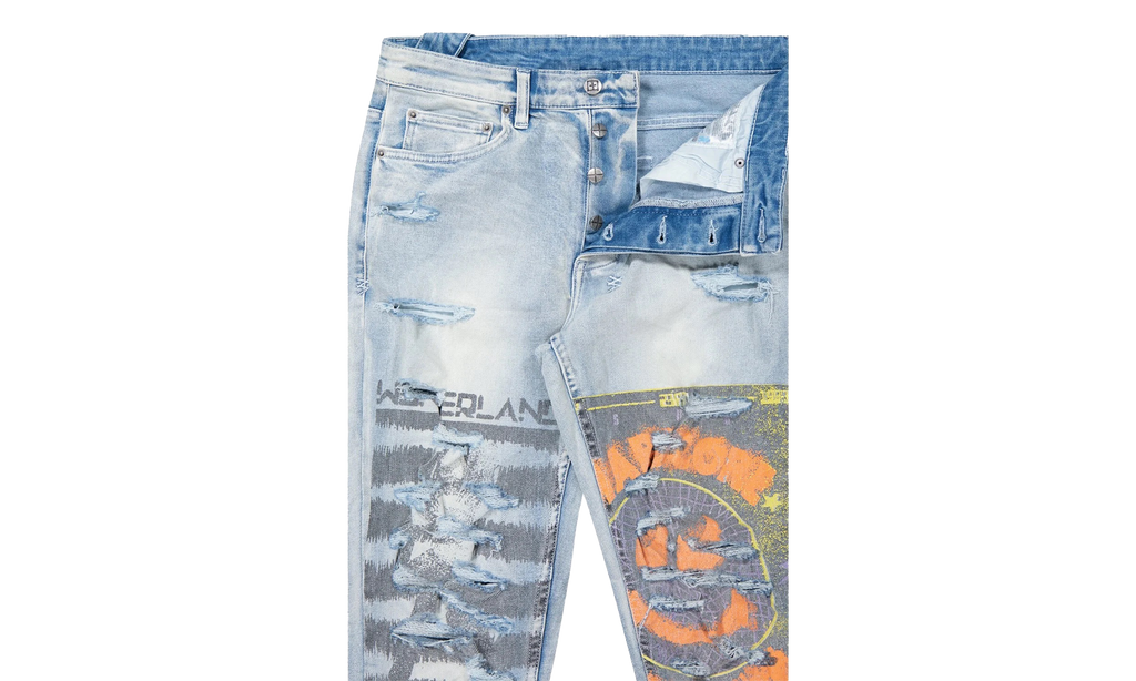 Chitch Hardcore Phase Out Jeans Mens Style "Light Blue" MPS24DJ004