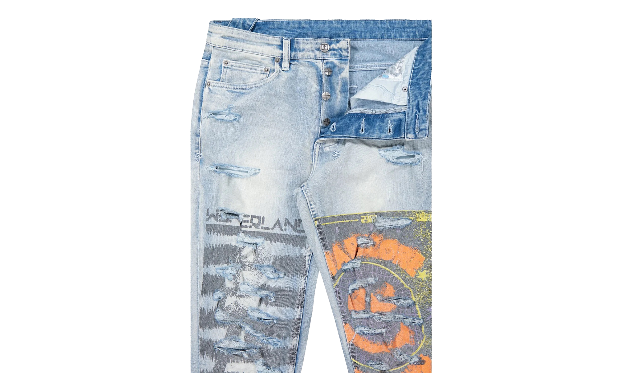 Chitch Hardcore Phase Out Jeans Mens Style "Light Blue" MPS24DJ004