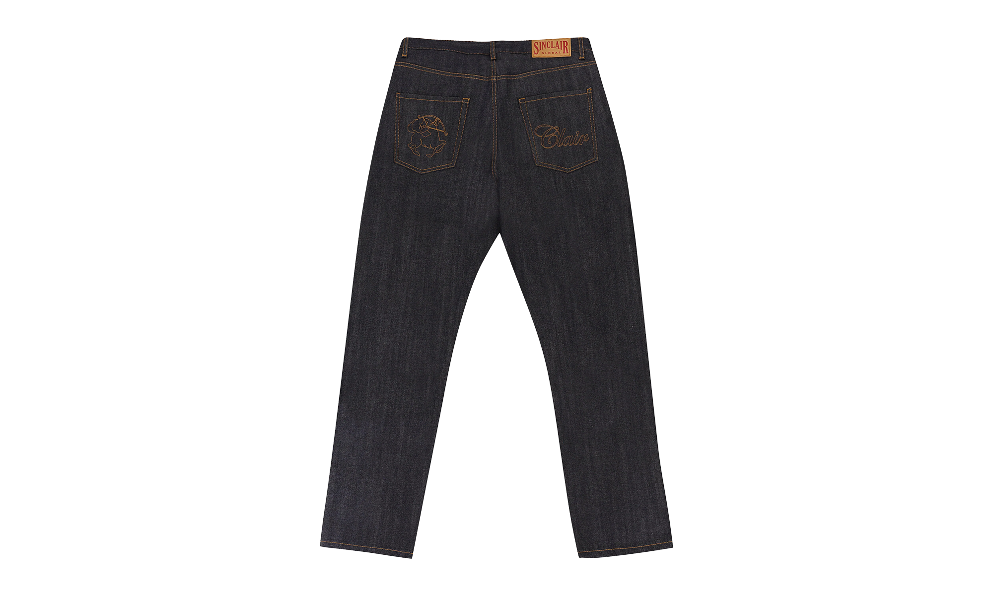 SELVEDGE CLAIR DENIM STRAIGHT JEANS "Black" SELVEDGE CLAIR DENIM