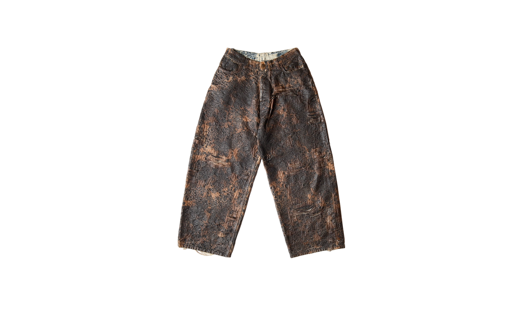 2023 Distressed Monogram Coating Jeans "Brown" B00406700
