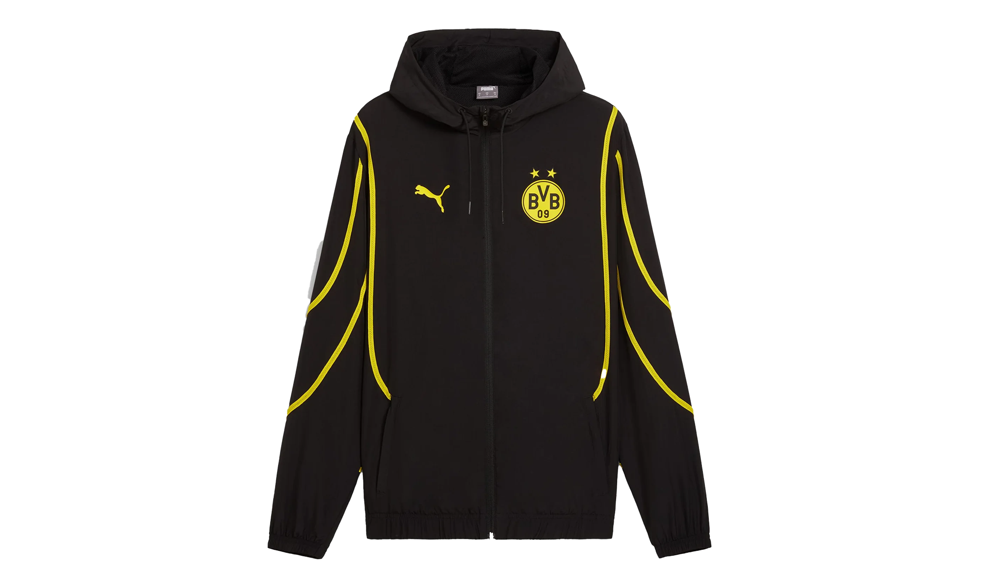 BVB PREMATCH WOVEN JACKET "Black" 777601 02