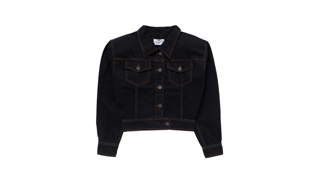 Cropped Denim Jacket "Black" VAQ10J005