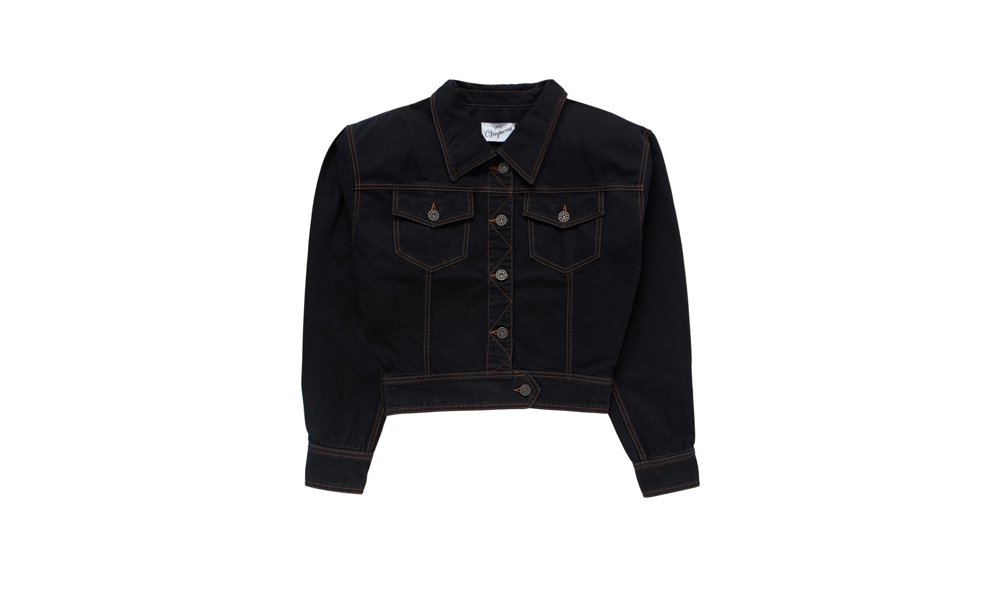 Cropped Denim Jacket "Black" VAQ10J005