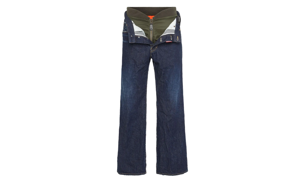 Dark Indigo Aviator Wash Loose Jeans "Blue" S71LB1633D30011470