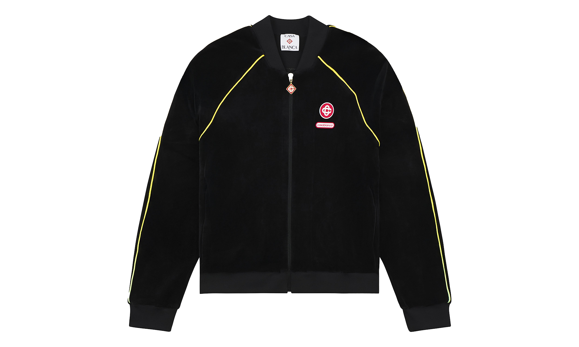 Gradient Piping Velour Track Jacket "Black" AW25 JTP 421 01