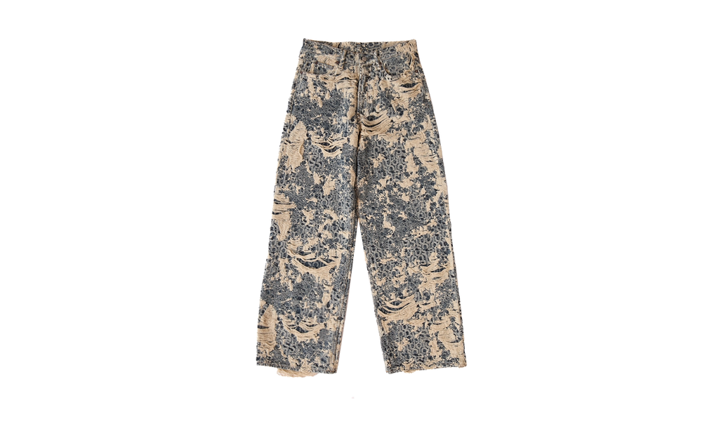 1981 Fit Denim Distressed Monogram Jeans "Blue" C00080863