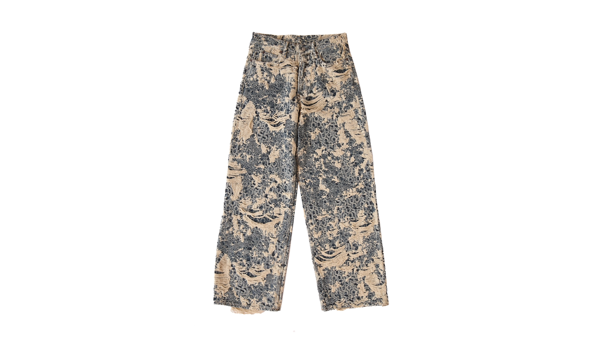 1981 Fit Denim Distressed Monogram Jeans "Blue" C00080863